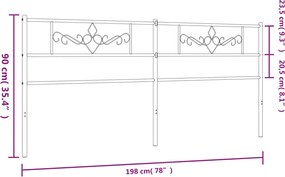 vidaXL Ανταλλακτικό κεφαλάρι Λευκό 193 εκ. Μεταλλικό