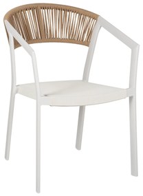 ΠΟΛΥΘΡΟΝΑ ΑΛΟΥΜΙΝΙΟΥ ΛΕΥΚΗ PE RATTAN TEXTLINE 45x63x82Υεκ.HM5891.02 - 0525644 - HM5891.02