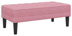 vidaXL Παγκάκι Ροζ 113x57x39 εκ. Βελούδο