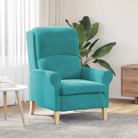 vidaXL Πολυθρόνα Τιρκουάζ 76 x 94 x 102 εκ Βελούδο