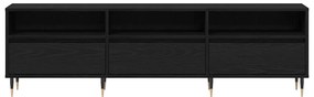vidaXL Ντουλάπι TV Μαύρη δρυς 150 x 30 x 44.5 εκ. Επεξεργασμένο ξύλο