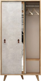 Διφυλλη Ντουλαπα Συρομενη Δρυς RANA 60x100x190