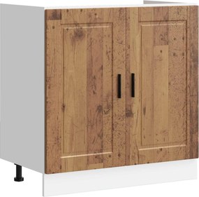 vidaXL Βάση νιπτήρα Porto 2 τμχ. Καφέ 80 x 46 x 81,5 εκ