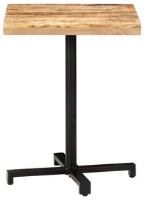 Τραπέζι Bistro Τετράγωνο 60x60x75 εκ. Ακατέργαστο Ξύλο Μάνγκο - Καφέ