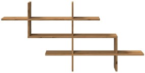 vidaXL Ραφιέρα Τοίχου Αρτισιανή Δρυς 124,5x18x60,5 εκ. Επεξ. Ξύλο