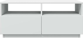 vidaXL Τραπεζάκι Σαλονιού με Φώτα LED Λευκό 90x49x40 εκ.