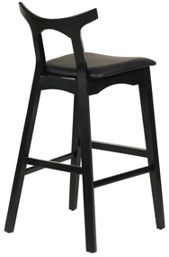 ΣΚΑΜΠΟ ΜΠΑΡ USOPP HM9951.02 RUBBERWOOD &amp; PU ΣΕ ΜΑΥΡΟ 49x53x99,5Υεκ.
