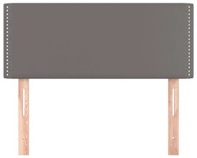 Κεφαλάρι Κρεβατιού Γκρι 100x5x78/88 εκ. από Συνθετικό Δέρμα - Γκρι