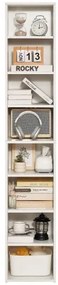 VEVOR 8 Tiers Narrow Bookshelf 71&quot; Wooden Open Bookcase Adjustable Shelf White