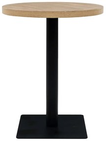 vidaXL Τραπέζι Bistro Στρογγυλό Χρώμα Δρυός 60 x 75 εκ. MDF / Ατσάλι