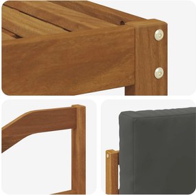 vidaXL Σειρά Καναπέ Εξωτερικού με μαξιλάρι 8 pcs Φυσικό και Ανθρακί