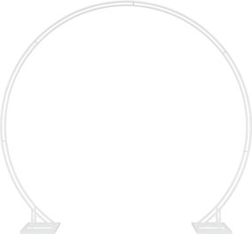 vidaXL Διπλός Γάμος Αψίδα Λευκό 220 x 45 x 200 εκ. Ατσάλι