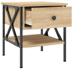 vidaXL Κομοδίνα 2 τεμ. Sonoma Δρυς 40x42x45 εκ. από Επεξεργασμένο Ξύλο