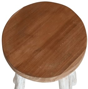 vidaXL Σκαμπό Μπαρ από Μασίφ Ξύλο Teak