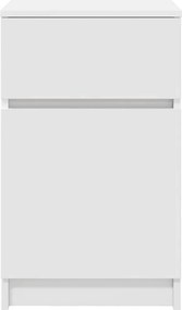 vidaXL Κομοδίνα 2 τεμ. Λευκά 39x35x65 εκ. από Επεξεργασμένο Ξύλο