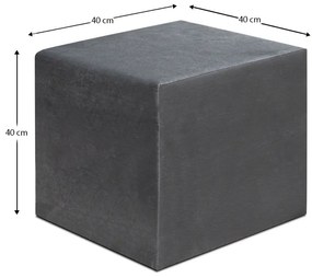 Σκαμπώ April Megapap βελούδινο χρώμα γκρι 40x40x40εκ. - GP043-0102,2