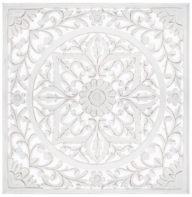 Διακοσμητικό τοίχου Fanny pakoworld MDF λευκό 90.5x90.5εκ Model: 199-000474