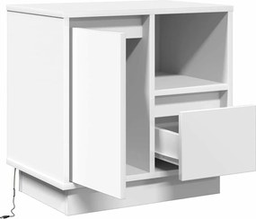 vidaXL Κομοδίνο 2 pcs Λευκό 50 x 34,5 x 50 εκ. Επεξεργασμένο ξύλο