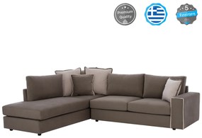 ΚΑΝΑΠΕΣ ΑΡΙΣΤΕΡΗ ΓΩΝΙΑ ΥΦΑΣΜΑ ΑΛΕΚΙΑΣΤΟ ΚΑΦΕ ΜΠΕΖ 270x225x90Υεκ.FB93255.03L 0516525