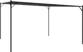 vidaXL Κιόσκι Ανθρακί 4x4 μ. 180 γρ/μ² από Ύφασμα και Ατσάλι