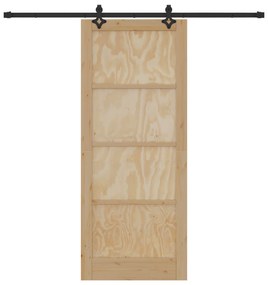 vidaXL Συρόμενη Πόρτα  με σετ αξεσουάρ 'ORKDAL'Solid Wood Pine