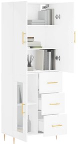 vidaXL Ντουλάπι Λευκό 69,5x34x180 εκ. από Επεξεργασμένο Ξύλο