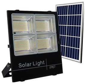 Ηλιακός Προβολέας LED 200W 3000K-6000K IP66 Μαύρος 6612 Spotlight-6612-Μαύρο 6612