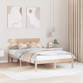 vidaXL Κρεβάτι με κεφαλάρι 120x200 εκ σε μασίφ ξύλο πεύκου