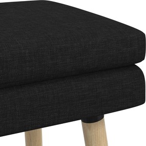 vidaXL Διπλή Επίστρωση Πάγκος Μαύρο 110 x 40 x 47 εκ. Ύφασμα