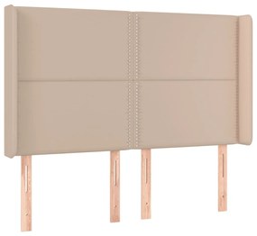 Κεφαλάρι Κρεβατιού LED Καπουτσίνο 147x16x118/128 εκ - Καφέ