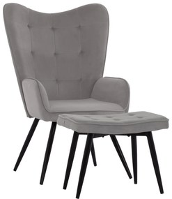 ΠΟΛΥΘΡΟΝΑ ΜΠΕΡΖΕΡΑ CRAWLEY ΜΕ ΥΠΟΠΟΔΙΟ HM8918.02 ΣΑΠΙΟ ΜΗΛΟ ΒΕΛΟΥΔΟ 70x57x103 εκ.