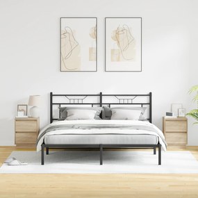 vidaXL Κομοδίνα με LED Φωτάκια 2 τεμ Σομόνα Δρυς 39x34.5x50 εκ.