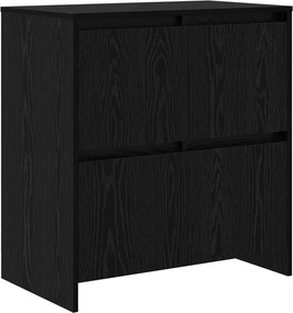 vidaXL Πλαϊνό γραφείο με συρτάρι 3 pcs Μαύρη Οξυά 70 x 41 x 75 εκ.