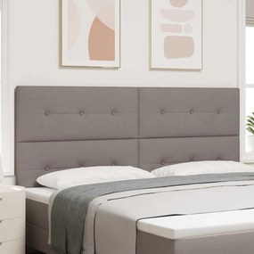 vidaXL Ρυθμιζόμενη Κρεβατοκεφαλή Taupe ύφασμα