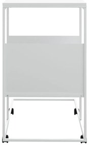 vidaXL Βοηθητικό Τραπέζι με Ρόδες Λευκό 55x36x63,5 εκ. Επεξεργ. Ξύλο