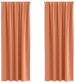 vidaXL Κουρτίνες με κουρτίνες 2 pcs Τερακότα 225x140εκ. Πολυεστέρας