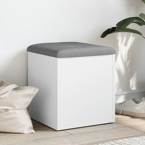 Πάγκος Αποθήκευσης Λευκός 42x42x45 εκ. από Τεχνητό Ξύλο