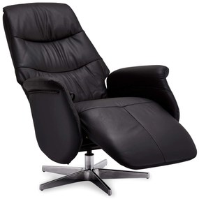 Delta Recliner Black Leather