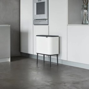 Κάδος Brabantia Bo Touch 651110, 11+23 L, Ομαλό και αθόρυβο άνοιγμα, Μεγάλο άνοιγμα, Λευκό