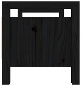 vidaXL Παγκάκι Χολ Μαύρο 80 x 40 x 43 εκ. από Μασίφ Ξύλο Πεύκου