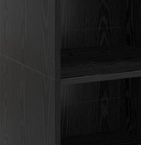vidaXL Highboard Μαύρη Δρυς 45 x 41 x 124 εκ. Επεξεργασμένο Ξύλο
