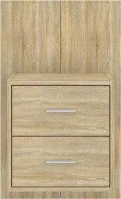 vidaXL Κομοδίνα Επιτοίχια 2 τεμ. Sonoma Δρυς