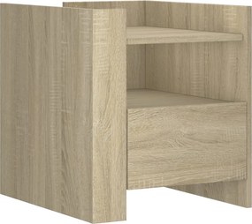 vidaXL Κομοδίνο Sonoma Δρυς 45x50x50 εκ. από Επεξεργασμένο Ξύλο