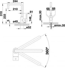 Blanco Mili Black Matte - Μπαταρία Κουζίνας