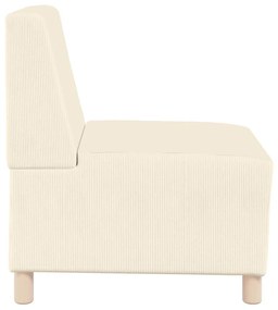 vidaXL Μοναδικός Καναπές χωρίς Χερούλια 3 pcs Κρεμ 55 x 74 x 82 εκ.