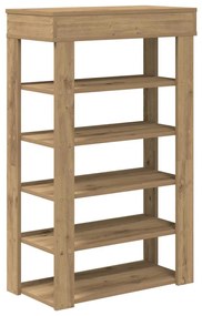 vidaXL Ράφι παπουτσιών  Artisan Oak 60x30x98 cm Κατασκευασμένο ξύλο