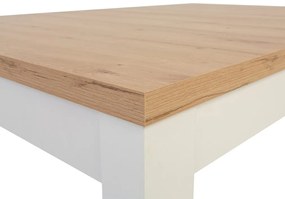 Τραπέζι Boston 450, Wotan δρυς, Άσπρο, 77x90x130cm, 34 kg, Πλαστικοποιημένη μοριοσανίδα | Epipla1.gr