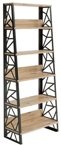 Βιβλιοθήκη 787CDL1507 60x30x160cm Pine-Black