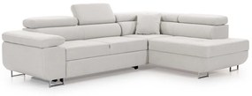 Γωνιακός καναπές Κρεβάτι Annabelle L, με αποθηκευτικό χώρο, λευκό 270x98x200cm-Δεξιά γωνία-BOG1765