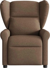 vidaXL Πολυθρόνα Μασάζ Ανακλινόμενη Καφέ Υφασμάτινη